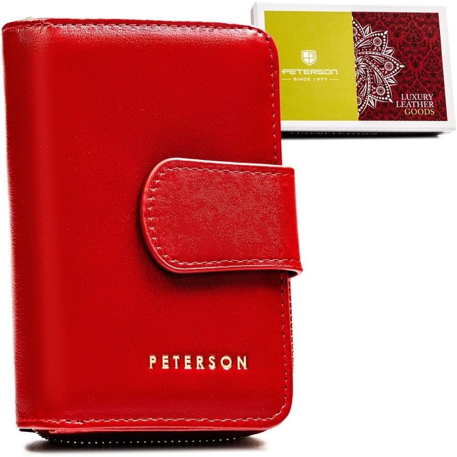 skórzany damski portfel z ochroną rfid - peterson