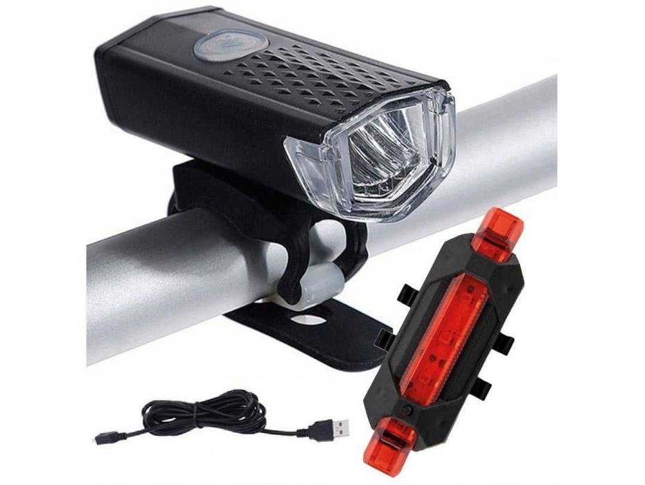 Lampka Rowerowa LED Oświetlenie Do Roweru PRZÓD + TYŁ zestaw 2 szt