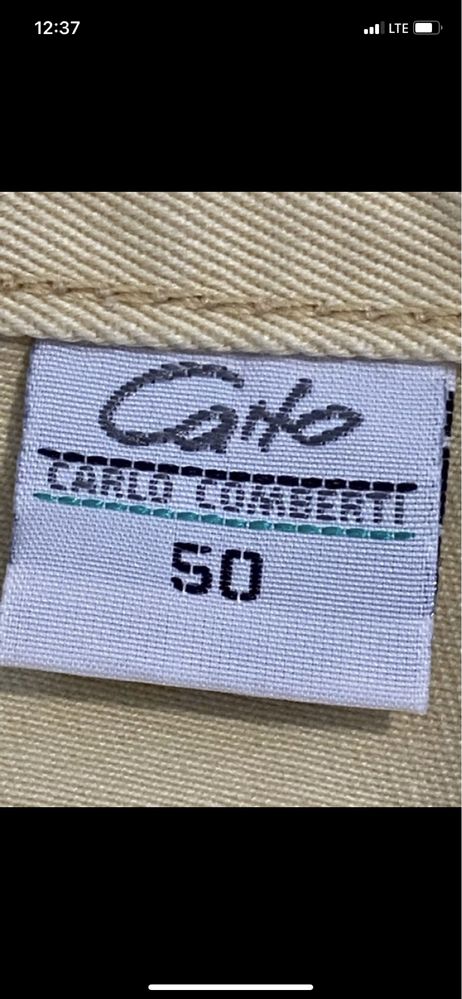 Carlo Comberti 50 żółte spodnie jeansy dżinsy 88 cm męskie