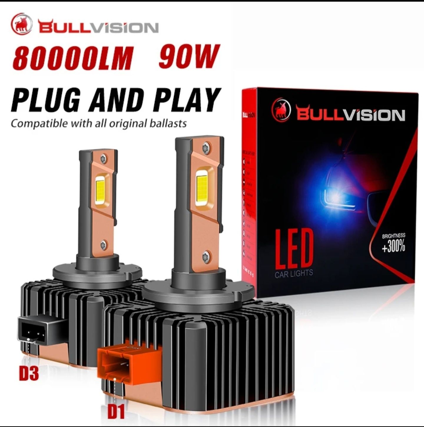 LED лампи з цоколем D3S/ D3R фірми Bullvision