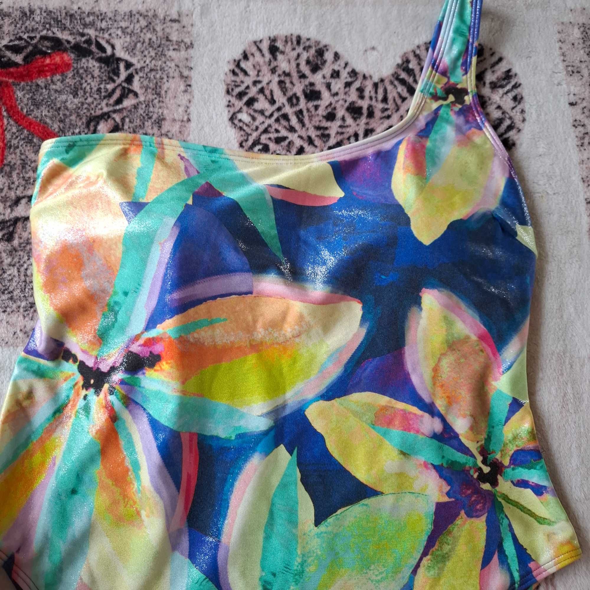 Jednocześcowy strój kąpielowy na jedno ramię River Island