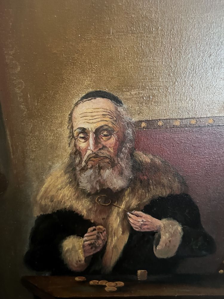 Obraz olejny w drewnianej ramie