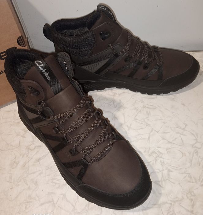 Зимние кожаные мужские ботинки.