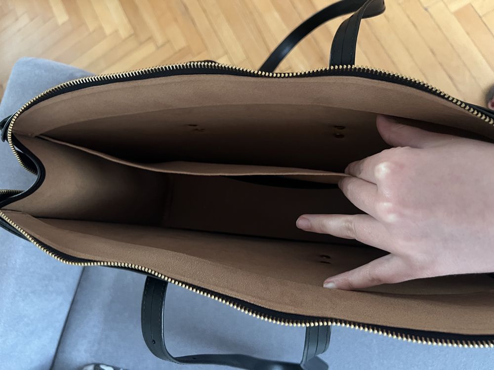 Сумка шопер Bagllet чорна шкіряна