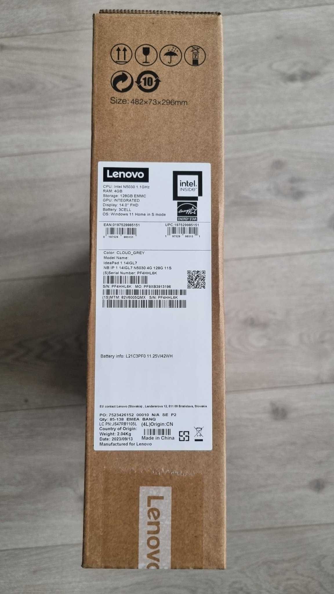 Новий ноутбук Lenovo IdeaPad 1i N5030/4/128 14"