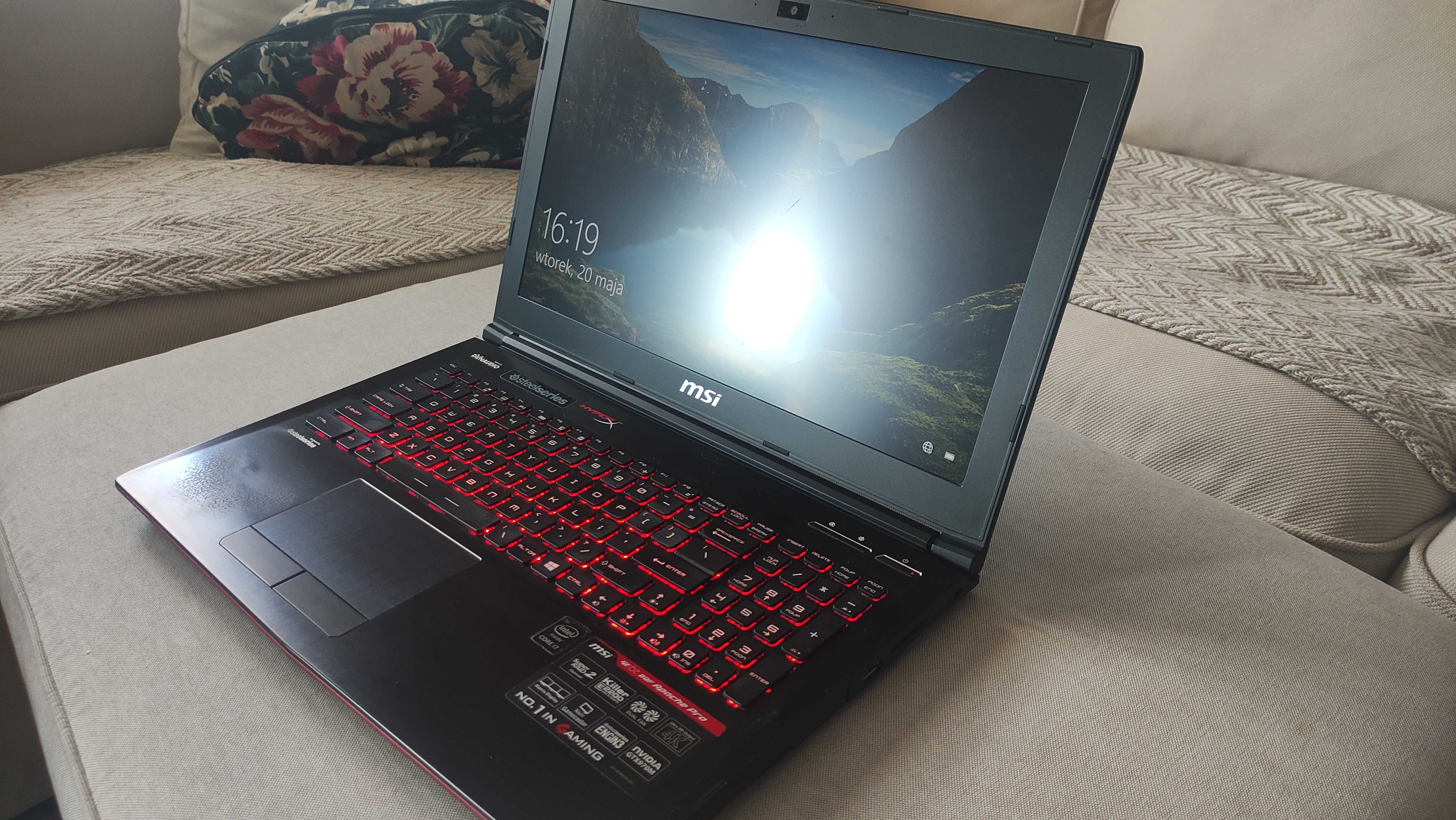 Laptop gamingowy MSI GE62 2QF Apache Pro i7 GTX970M 16GB 1TB 15.4cala