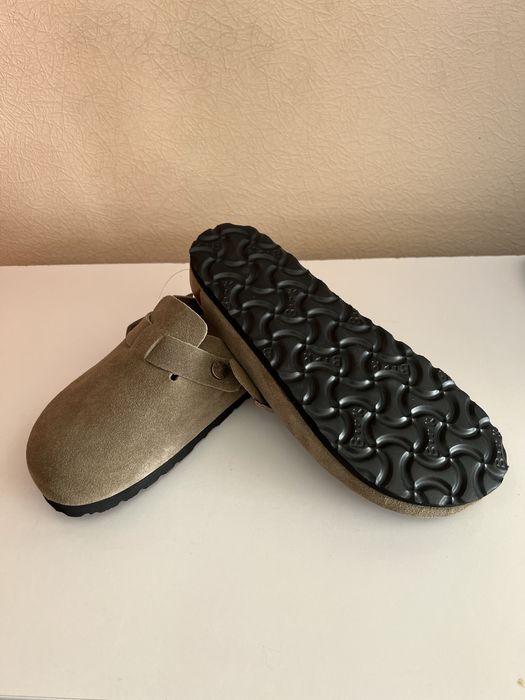 Birkenstock Boston коричневі, розмір 38 (замшеві шльопанці)