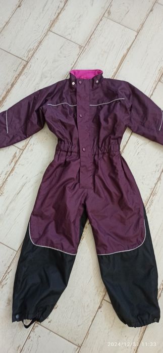 Śliwkowy kombinezon Alpine zimowy dziewczynka 6lat bdb