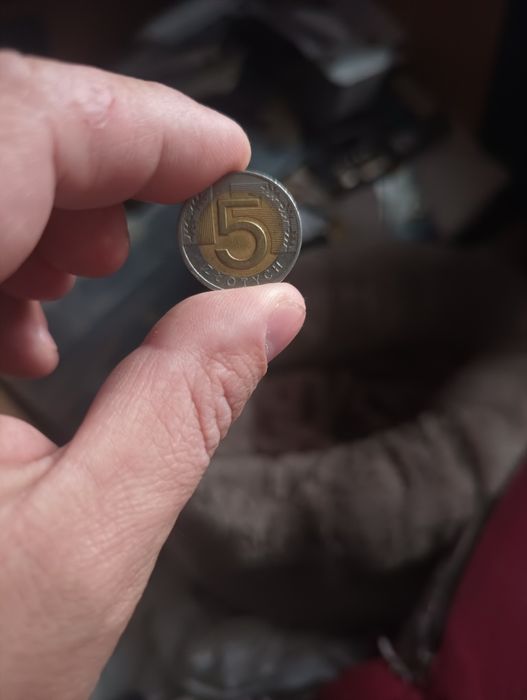 Odwrotka Moneta 5zł Destrukt Menniczy 1994 Skrętka