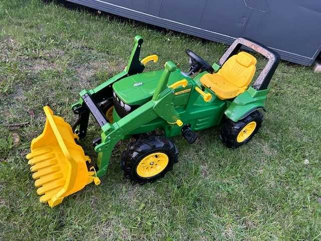 traktorek dziecięcy na pedały john deer koła gumowe pompowane