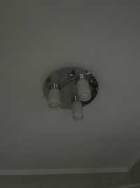 Lampa sufitowa do łazienki lub pokoju 3 punkty świetlne srebrna
