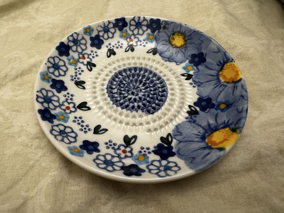 Тарелка тёрка для чеснока и имбиря керамическая новая