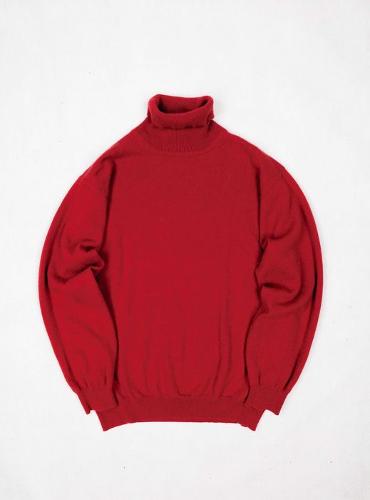 Czerwony sweter 100% kaszmir XL