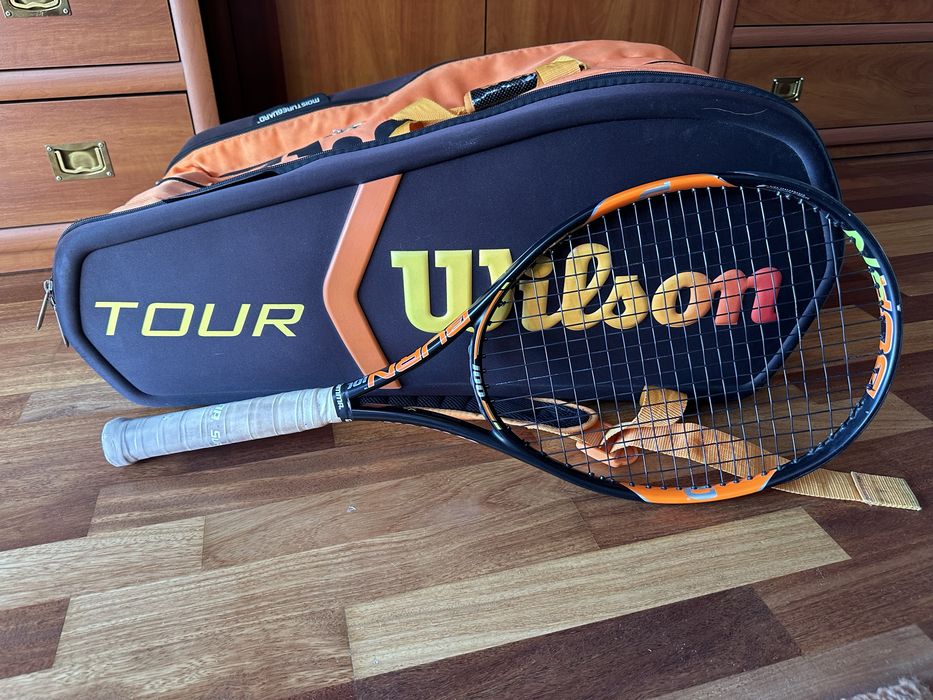 Zestaw tenisowy Wilson Burn 100 (300g) + torba Wilson TOUR