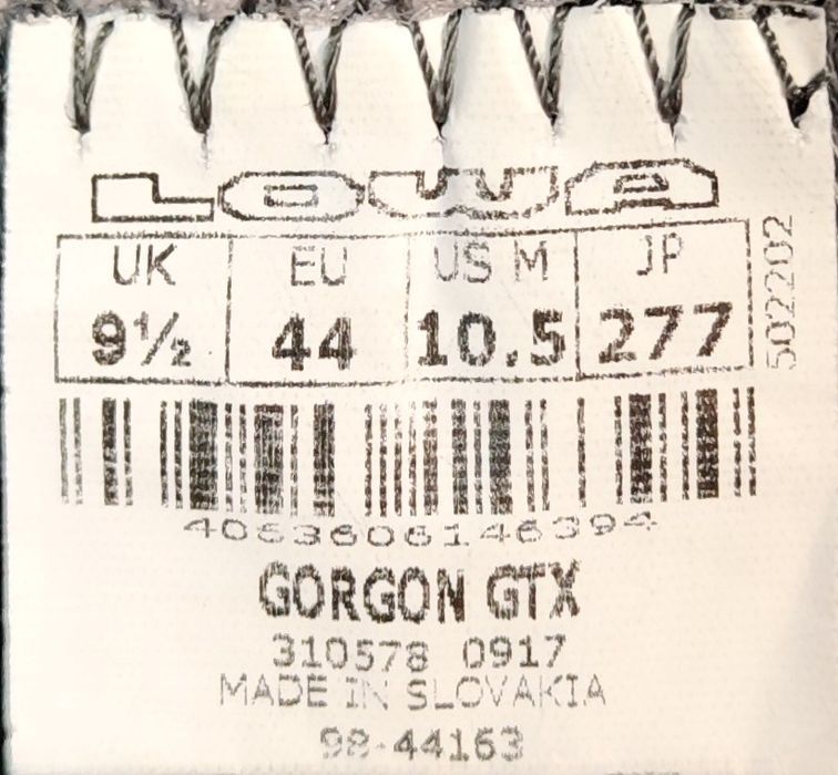 Кросівки lowa gorgon gtx 44р 28см