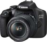 Lustrzanka Canon EOS 2000D + obiektyw + statyw + torba
