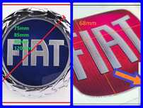 Simbolo Fiat azul e vermelho 75mm 85mm 95mm 100mm 120mm em silicone