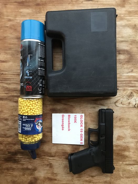 Pistola Airsoft de greengas Colt 25 - Glock 19 - Glock 18C