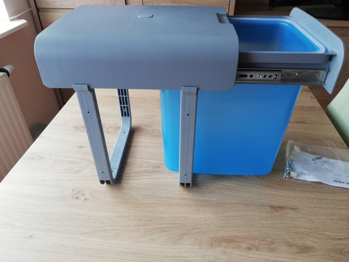 Pojemnik na odpady Aladin pojedynczy, 1x16l z prowadnicami kulkowymi
