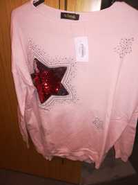 Camisola cor rosa claro