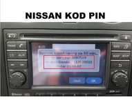 Kod PIN do radia Nissan Note, Qashqai, Micra, Juke, Cube, radio LCN 1