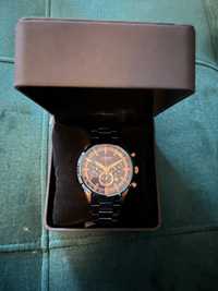 zegarek męski curren chronograph niebiesko złoty nowy