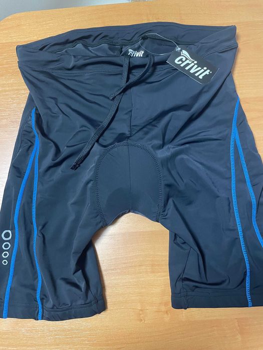 Męskie krótkie spodenki kolarskie Crivit rozm. XL - nowe