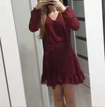 Burgundowa sukienka Cinamoon