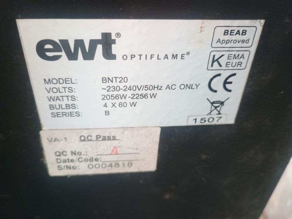 Kominek elektryczny ewt bnt20