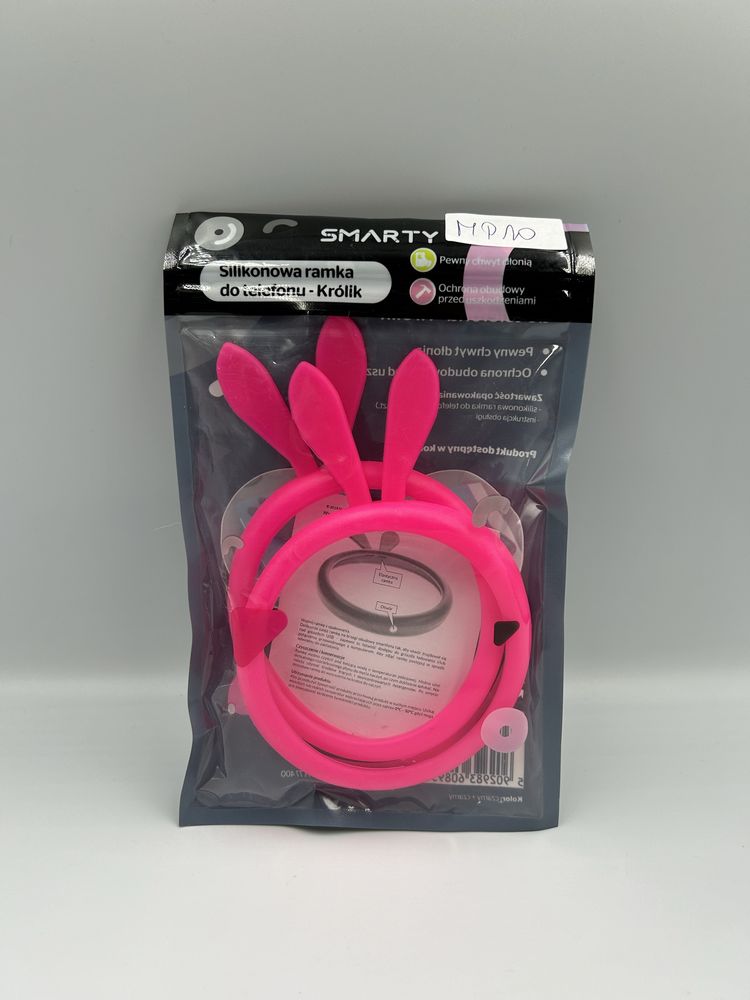 Zestaw 2 silikonowe ramki etui bumper do telefonu króliczek różowy