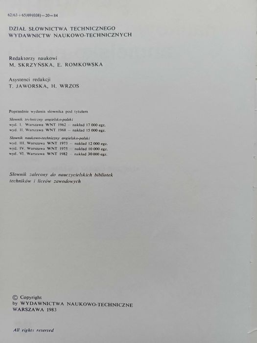 Słownik naukowo-techniczny angielsko-polski