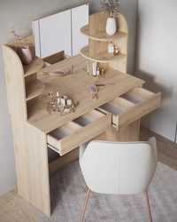 Стол с зеркалом и полочками для макияжа, трюмо, косметический столик