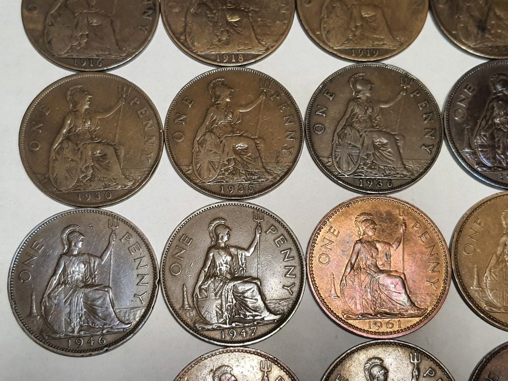 Продам монеты Великобритании 1 пенни 1882-1967.