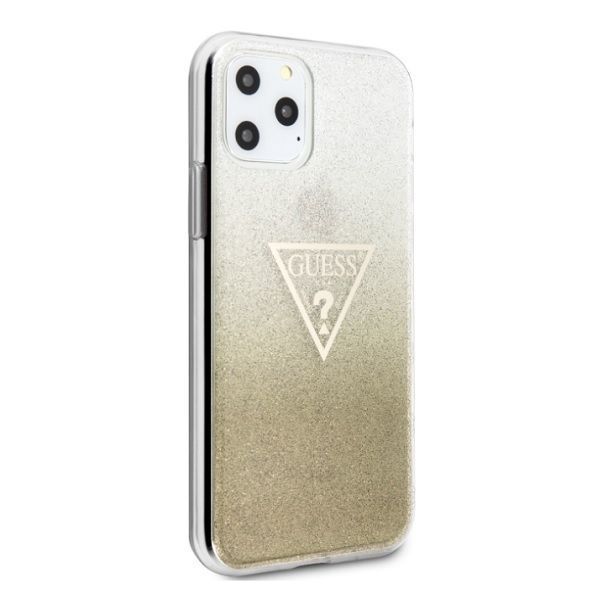 Etui Guess Glitter Triangle iPhone 11/Xr, Złoty/Gold