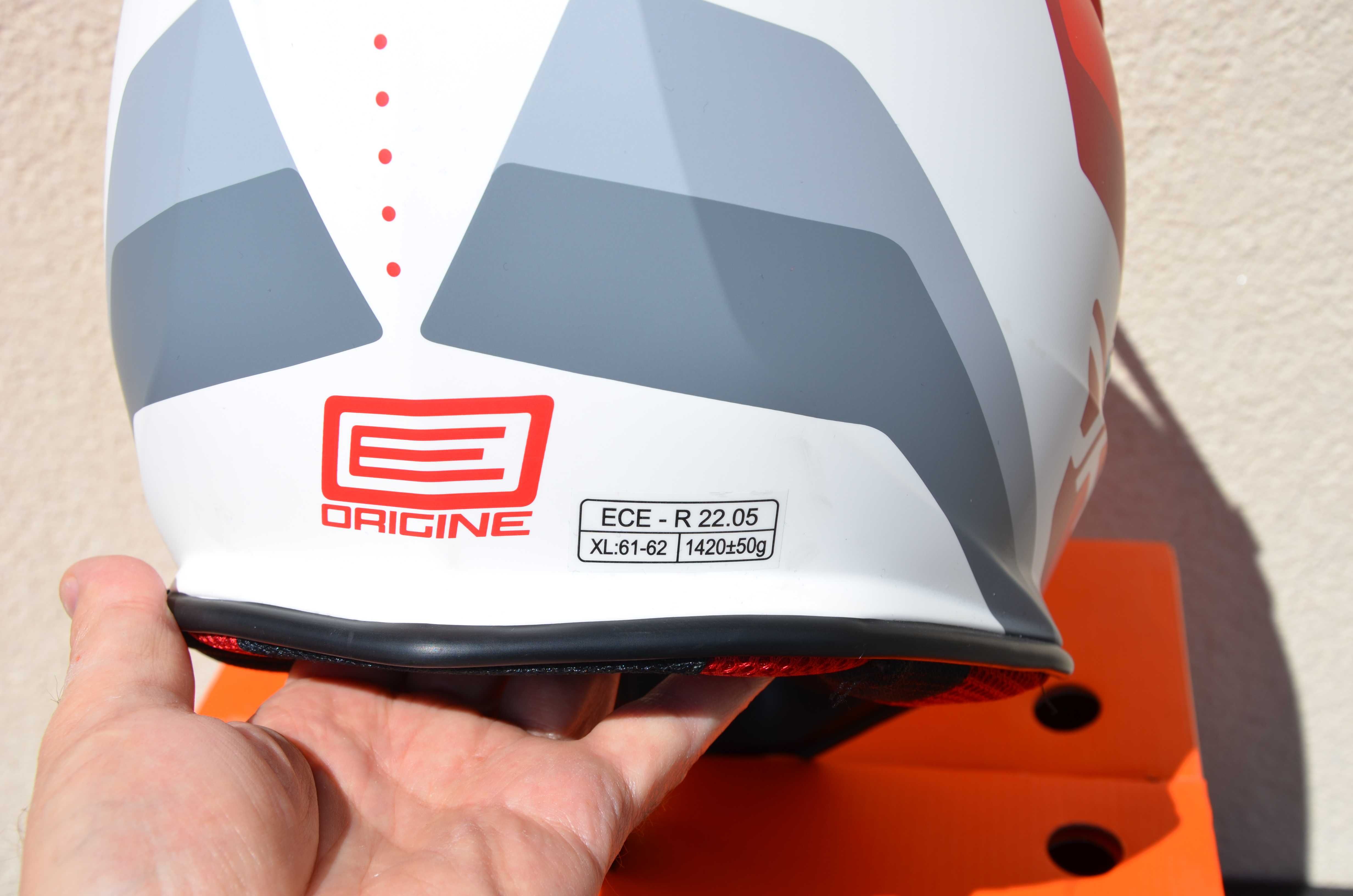 Kask ORIGINE HERO MX red-white matt XL