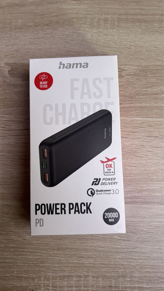 Powerbank 20000 mah HAMA power pack PD usb-c usb-a