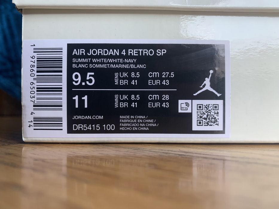 Nike SB x Air Jordan 4 Retro - white/navy 43