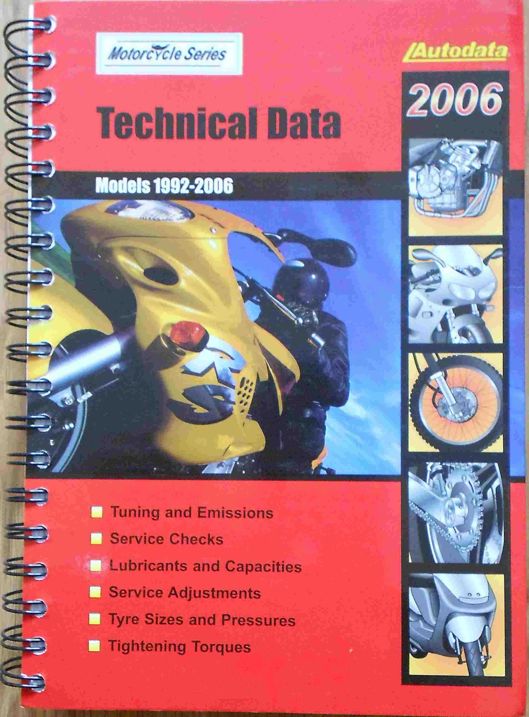 Autodata Рег. данные по мотоциклам 1992-06 англ.язык. Автодата