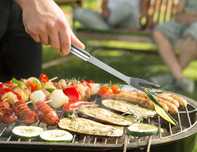 Mega zestaw wypoczynkowy grill turystyczny + komplet sztućców do grill