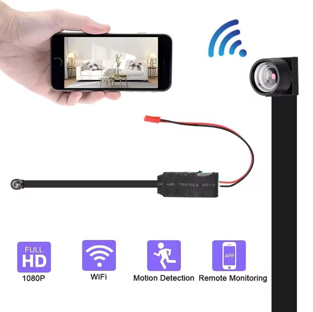 Kamera Mini Szpiegująca WiFi HD 1080P na baterie 18650 + KartaSD32GB