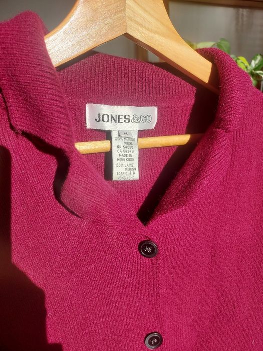 Кардиган , бургунді, 100% мериносова вовна