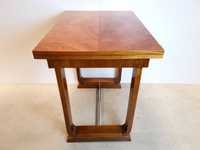 Rozkładany stół stolik Art Deco biurko orzechowe po renowacji