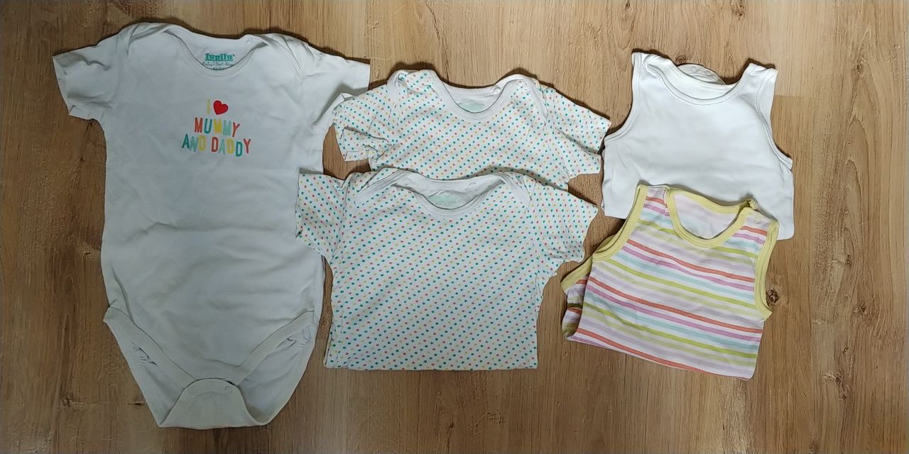 Zestaw dla dziewczynki rozm. 86 body dresy bluza polar