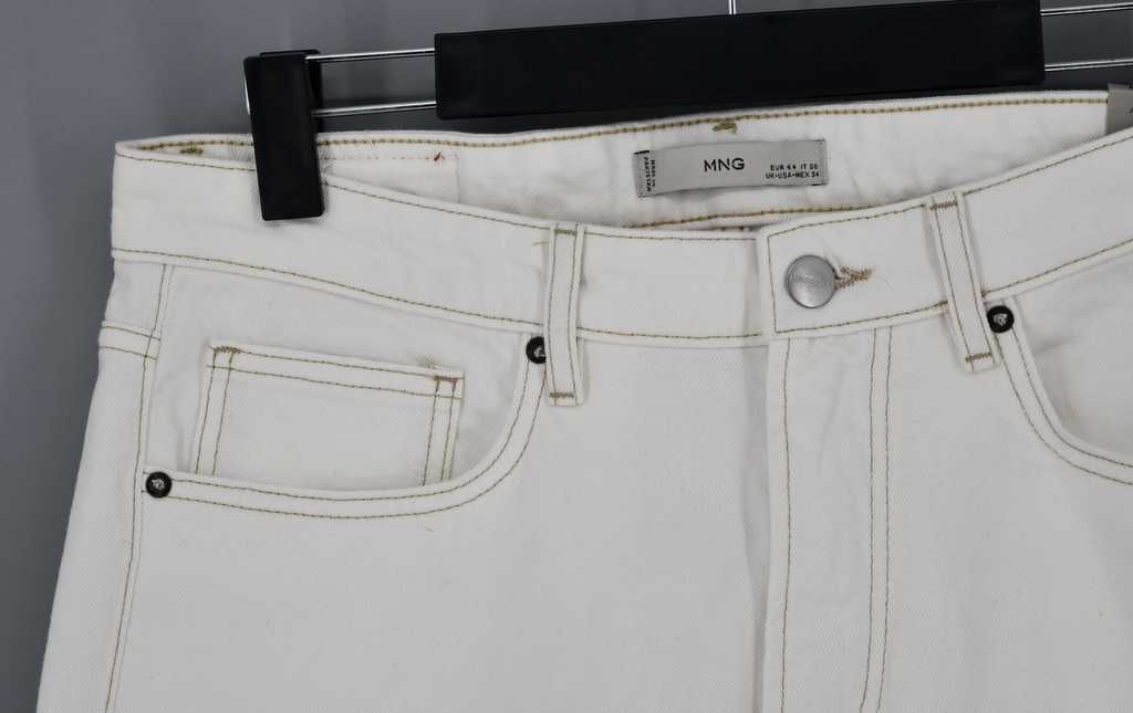 Kremowe jeansy MNG Man Ben tapered cropped 44 nowe z metką