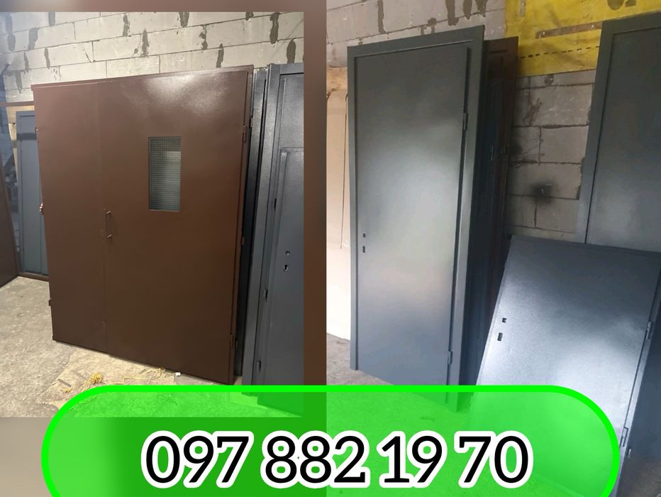 Двері металеві дволистові для квартир будинків сараїв складу магазину