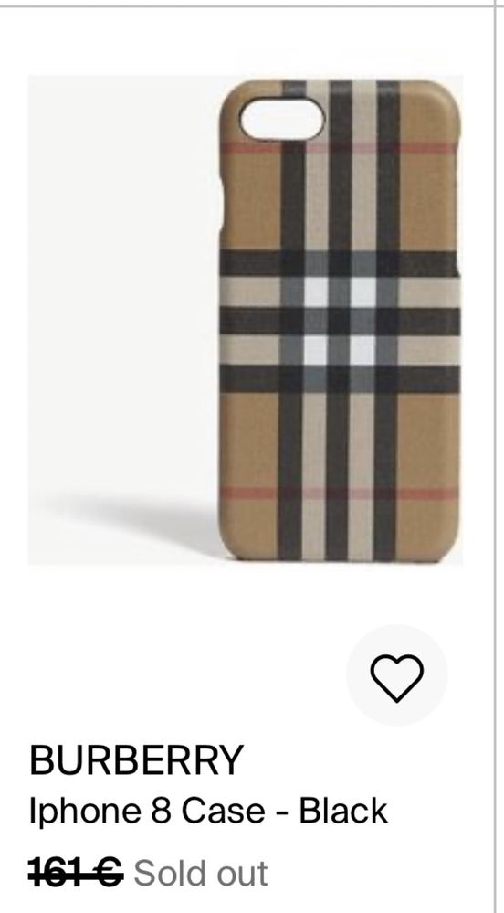 Capa Burberry Iphone 6/7/8 original