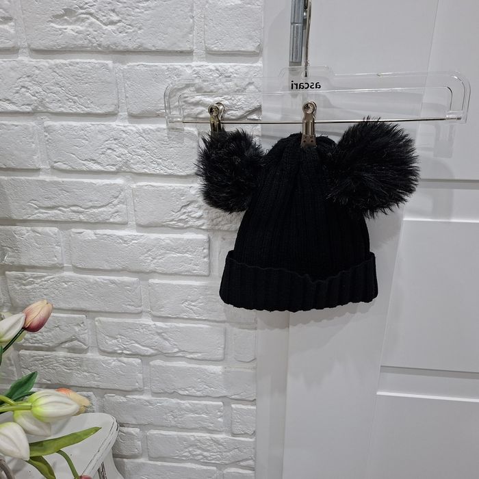 Zestaw zimowy czapka z pomponami + komin dla dziecka