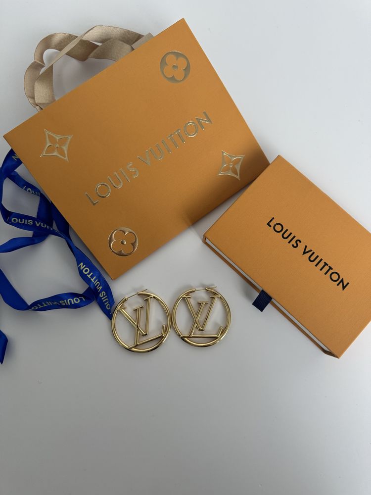 LV kolczyki Louis Vuitton zlote stal