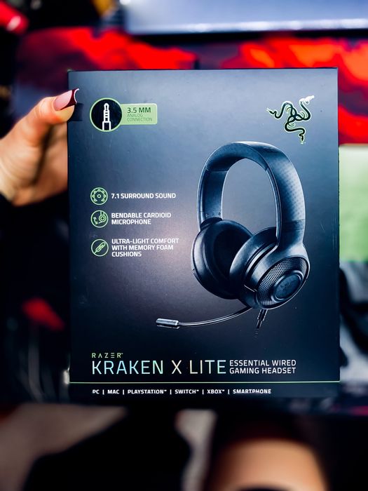 Навушники Razer Kraken X Lite -ідеальний стан, оригінал
