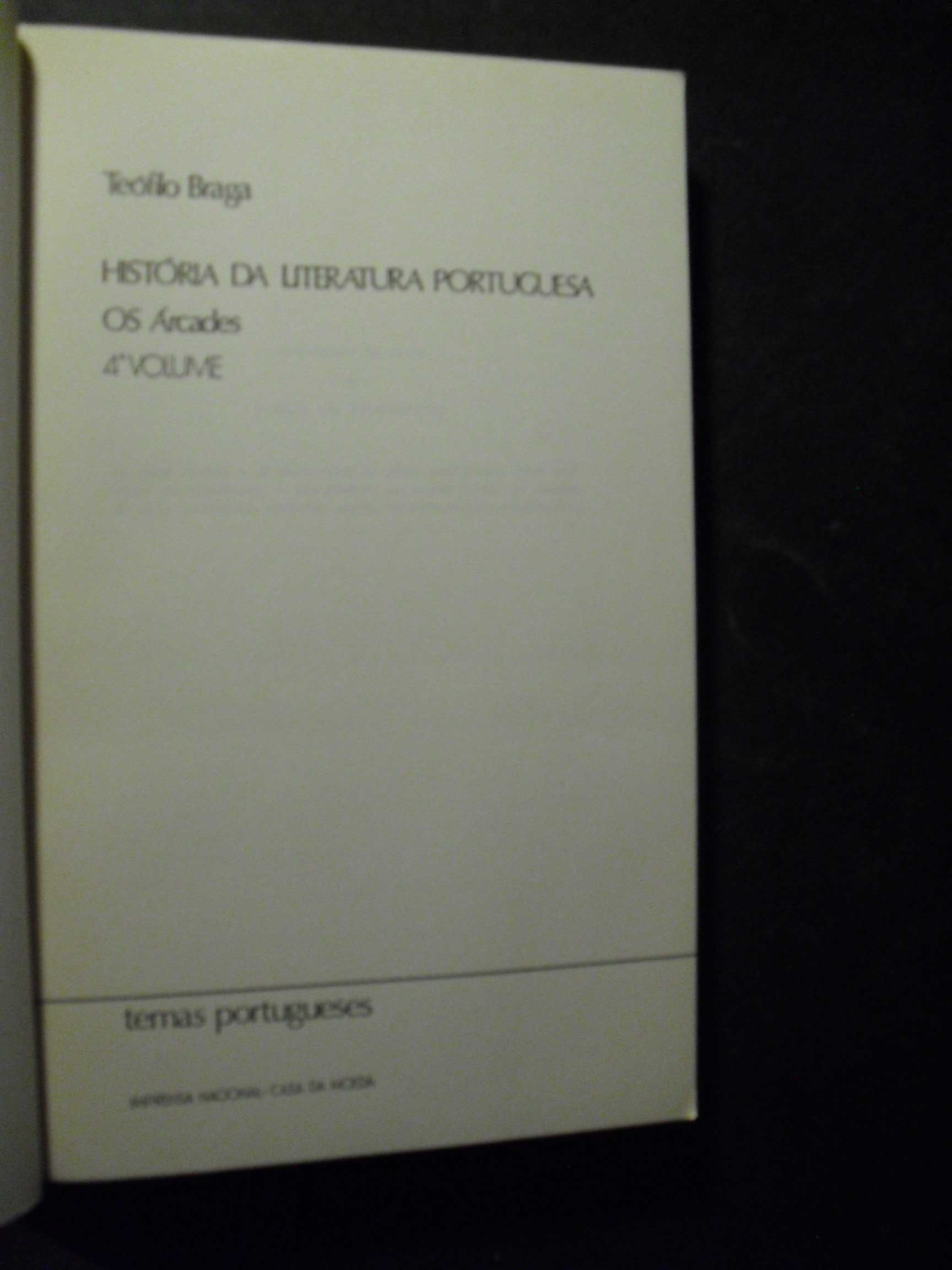 Braga (Teófilo);História da Literatura Portuguesa-Os Arcades